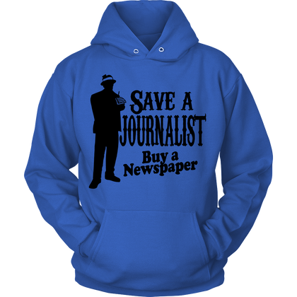 FunkyShirty Save a Journalist Buy a Newspaper (Women)  Creative Design - FunkyShirty