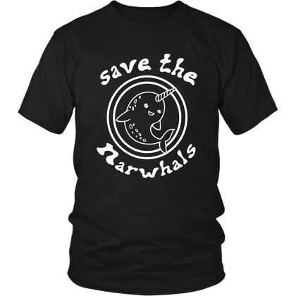 FunkyShirty Save The Narwhals (Men)  Creative Design - FunkyShirty