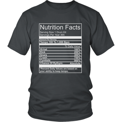 FunkyShirty Nutrition Facts (Men)  Creative Design - FunkyShirty