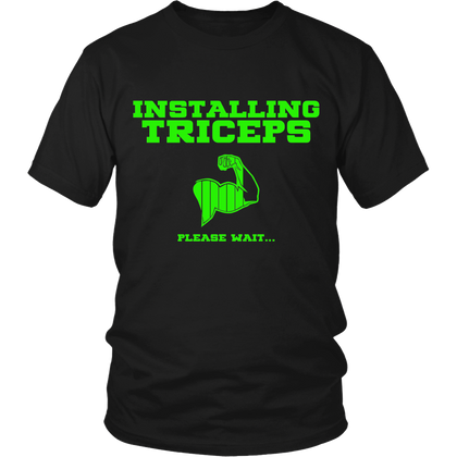 FunkyShirty Installing Triceps Please Wait (Men)  Creative Design - FunkyShirty